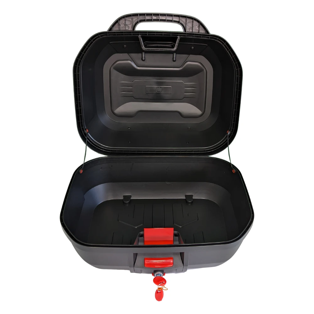Top case moto 47L - cutie universala detasabila cu incuietoare si spatar