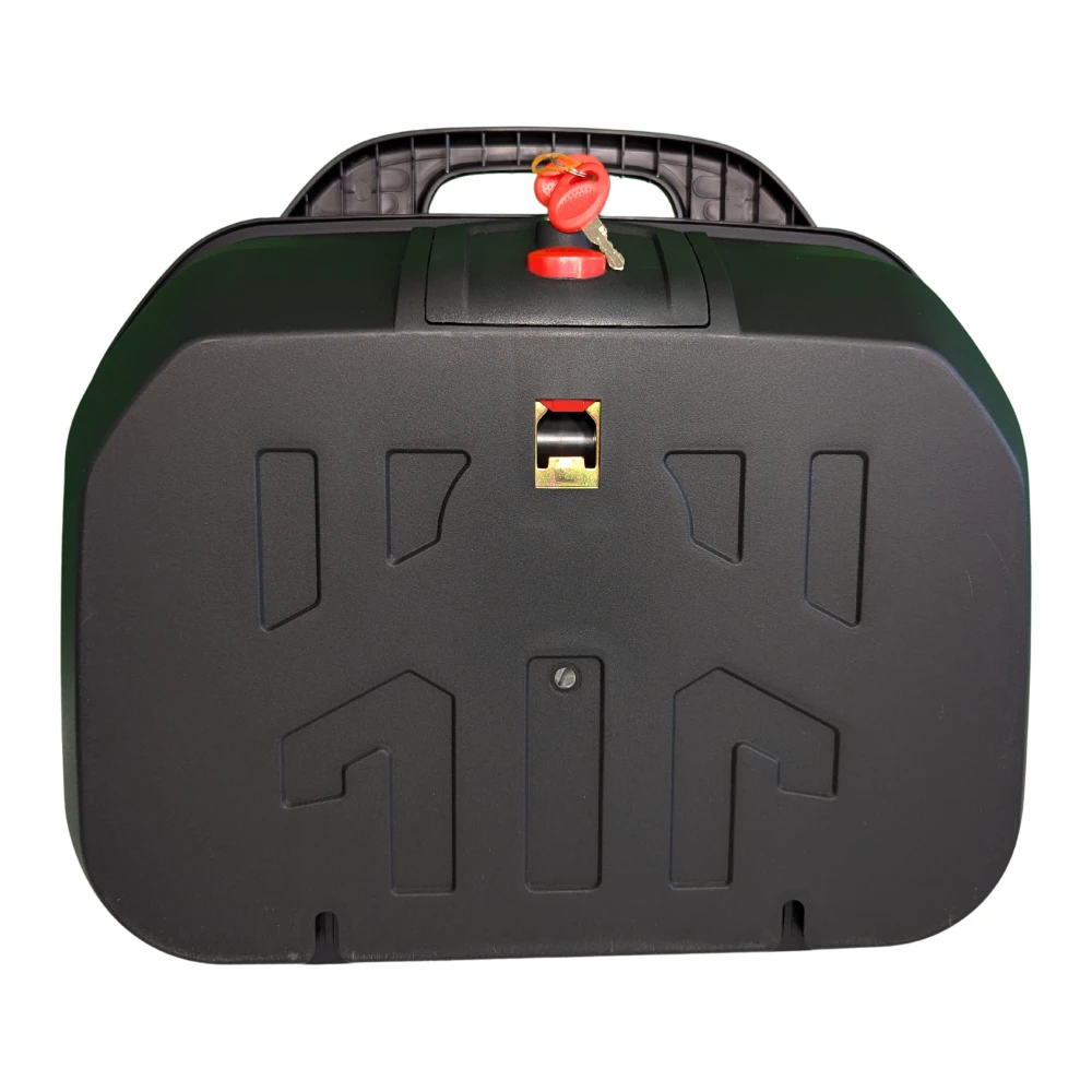Top case moto 47L - cutie universala detasabila cu incuietoare si spatar