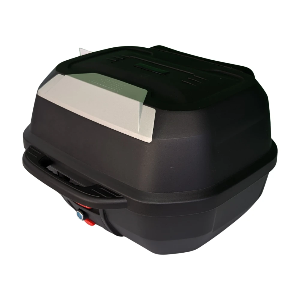 Top case moto 47L - cutie universala detasabila cu incuietoare si spatar