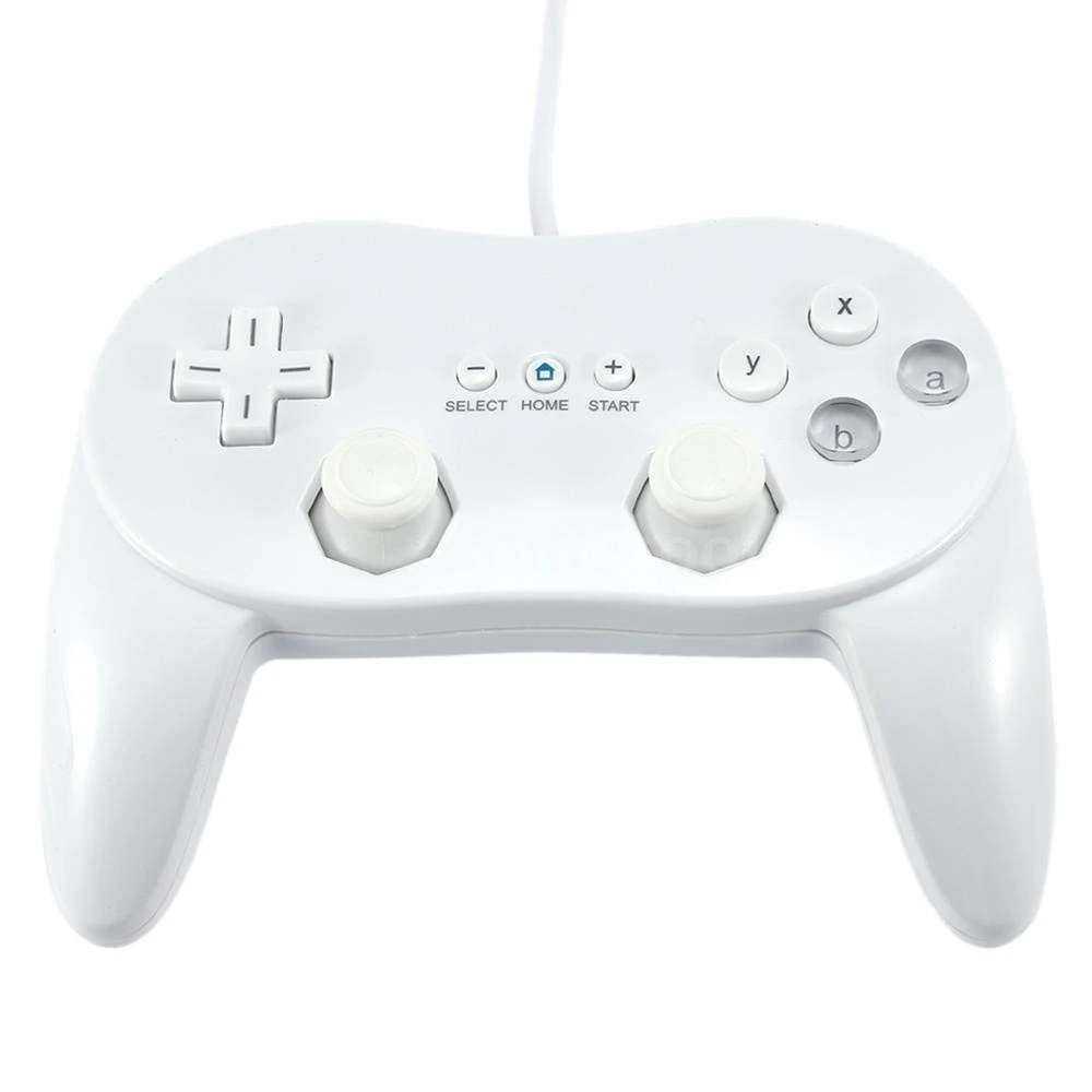 Controller Clasic Pro Wii alb compatibil pentru Nintendo Wii