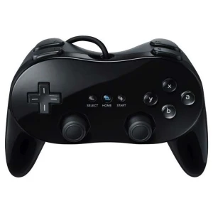 Controller clasic Pro Wii negru compatibil pentru Nintendo Wii