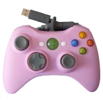 Controller cu fir Xbox 360 roz compatibil - ergonomic și fiabil