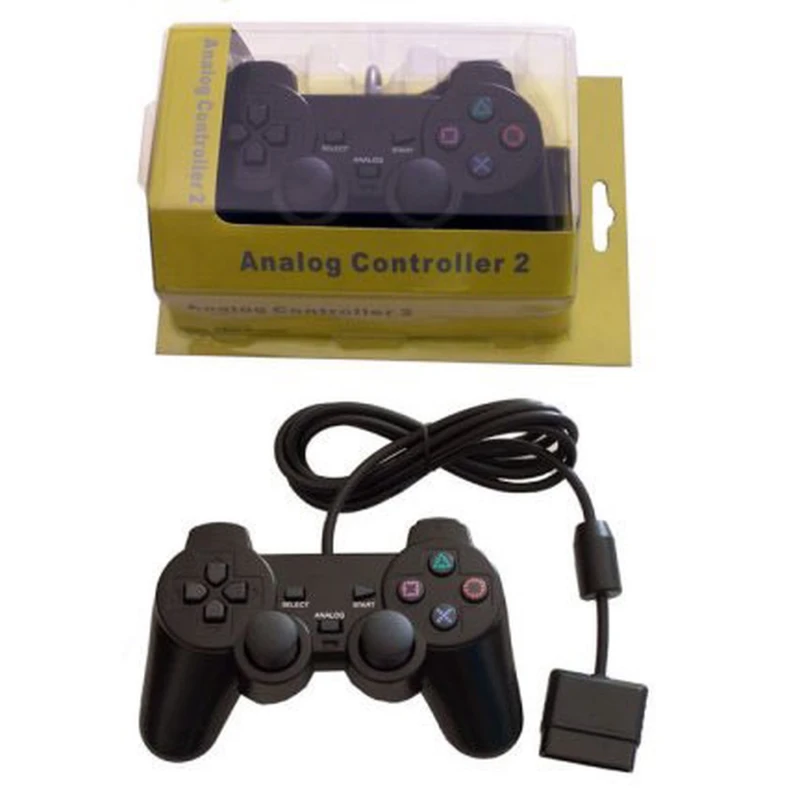 Controller Dual Shock pentru Sony Playstation 2, compatibil cu vibrații