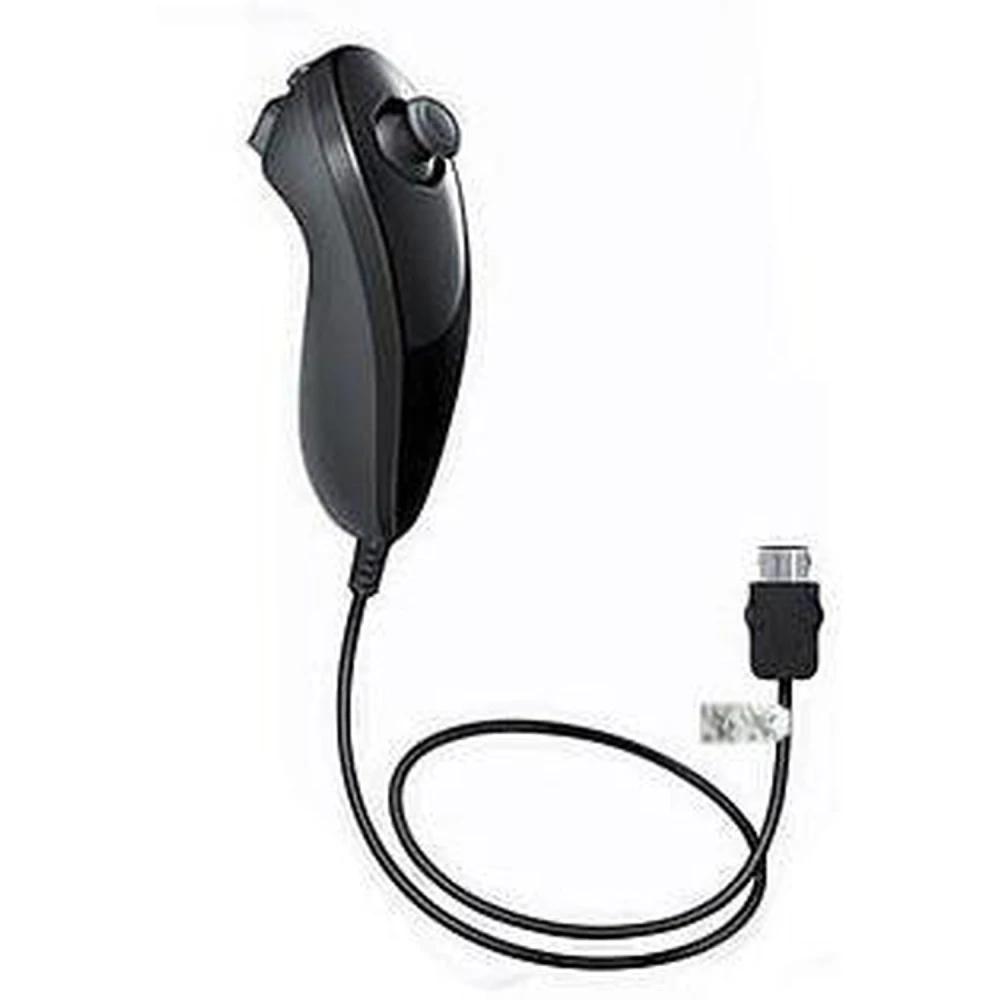 Controller Wii Nunchuck negru compatibil pentru control precis în jocurile Wii