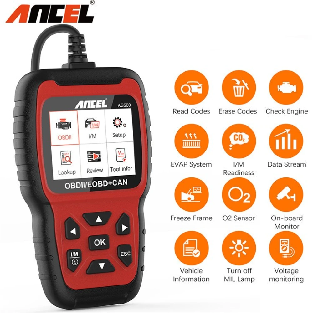 Tester de diagnoză auto Ancel AS500 OBD2 Scanner