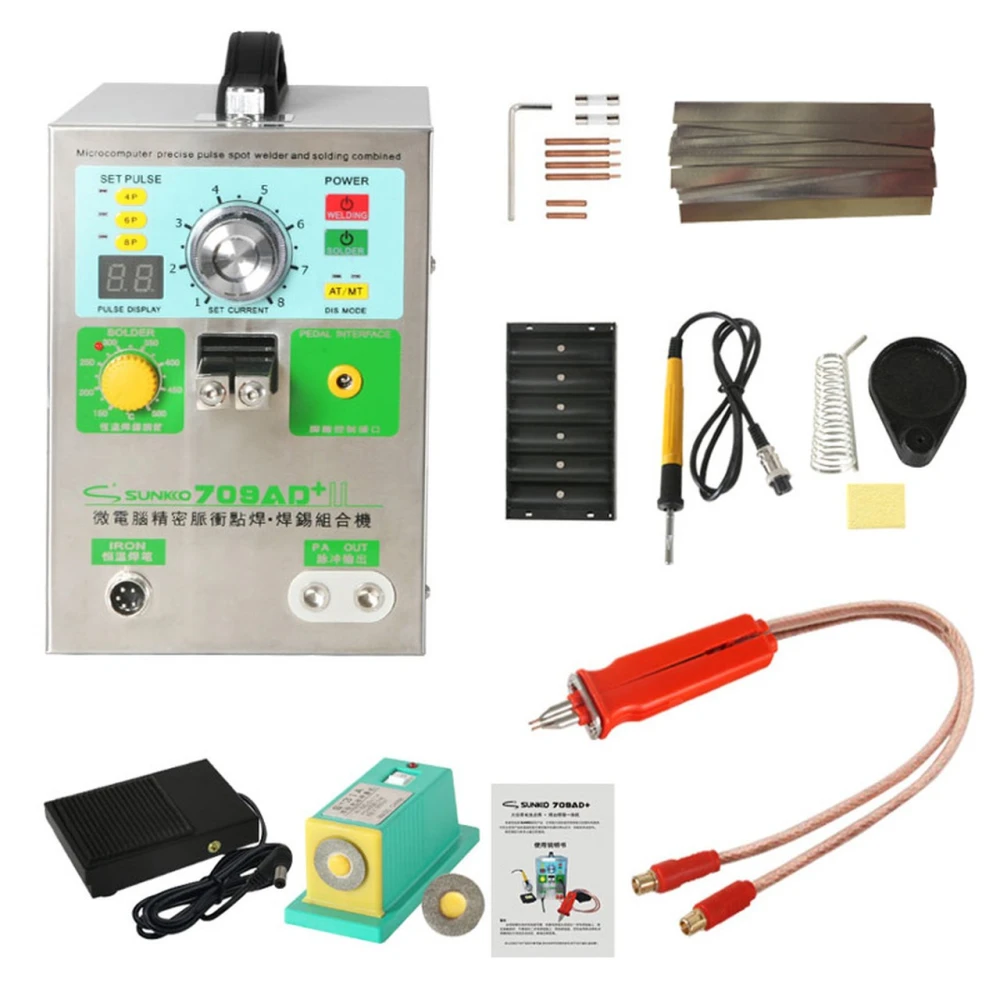Masina de sudura in puncte Sunkko 709AD+ 220V cu letcon pentru 18650
