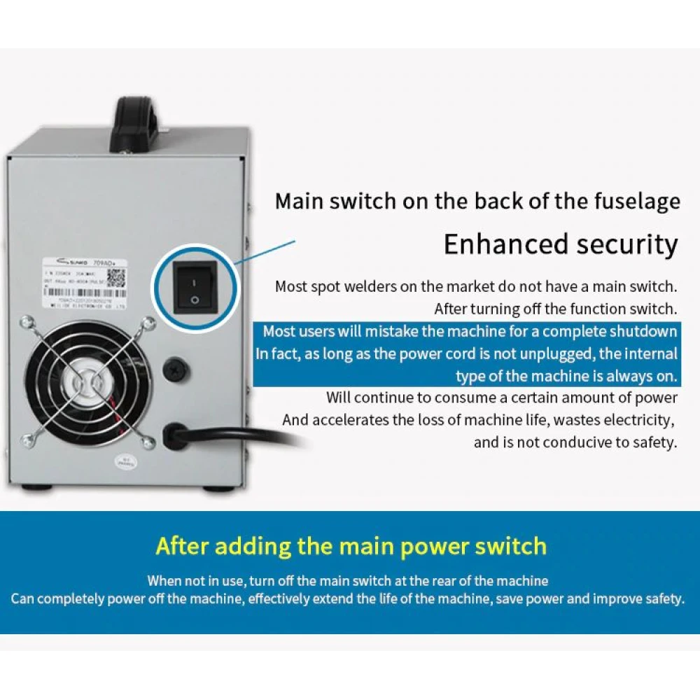 Masina de sudura in puncte Sunkko 709AD+ 220V cu letcon pentru 18650