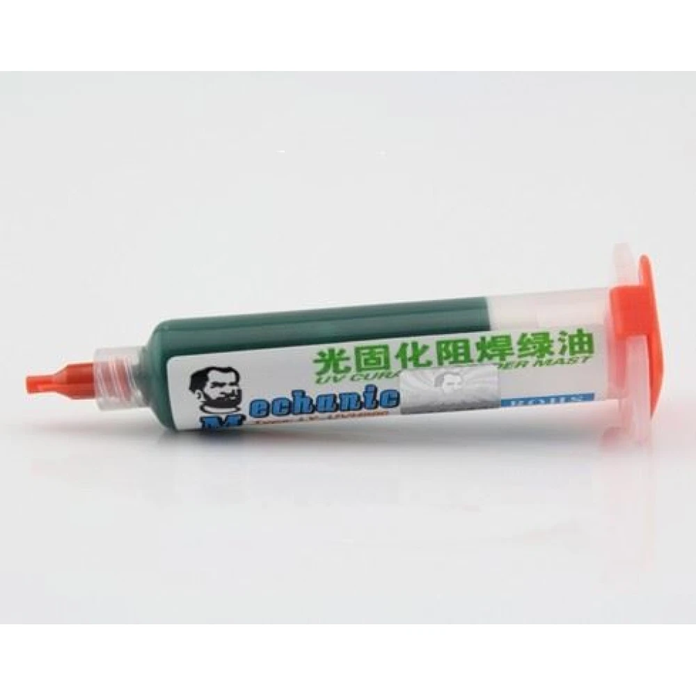 Mascara protectoare PCB Mechanic LY-UVH900 în verde sau albastru (10cc)