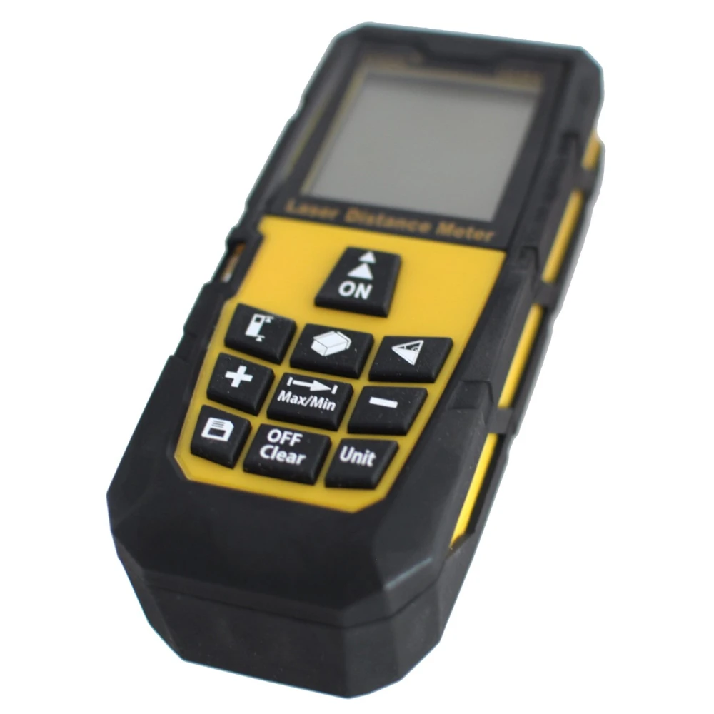 Medidor de distancia digital UA80 con pantalla LCD retroiluminada y puntero láser