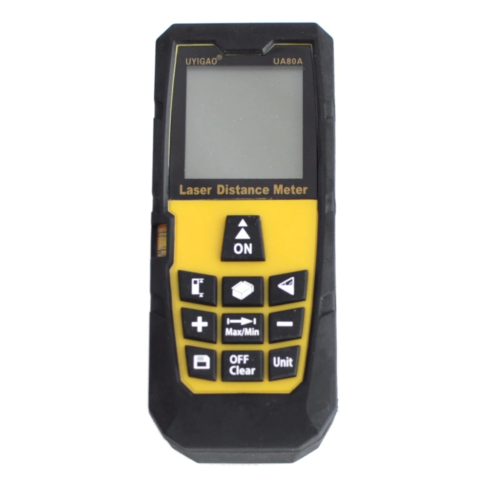 Medidor de distancia compacto UA80 con bolsa portátil y manual de usuario