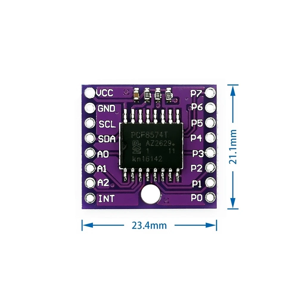 Modul I2C PCF8574T pentru Arduino - extensie porturi I/O în cascadă