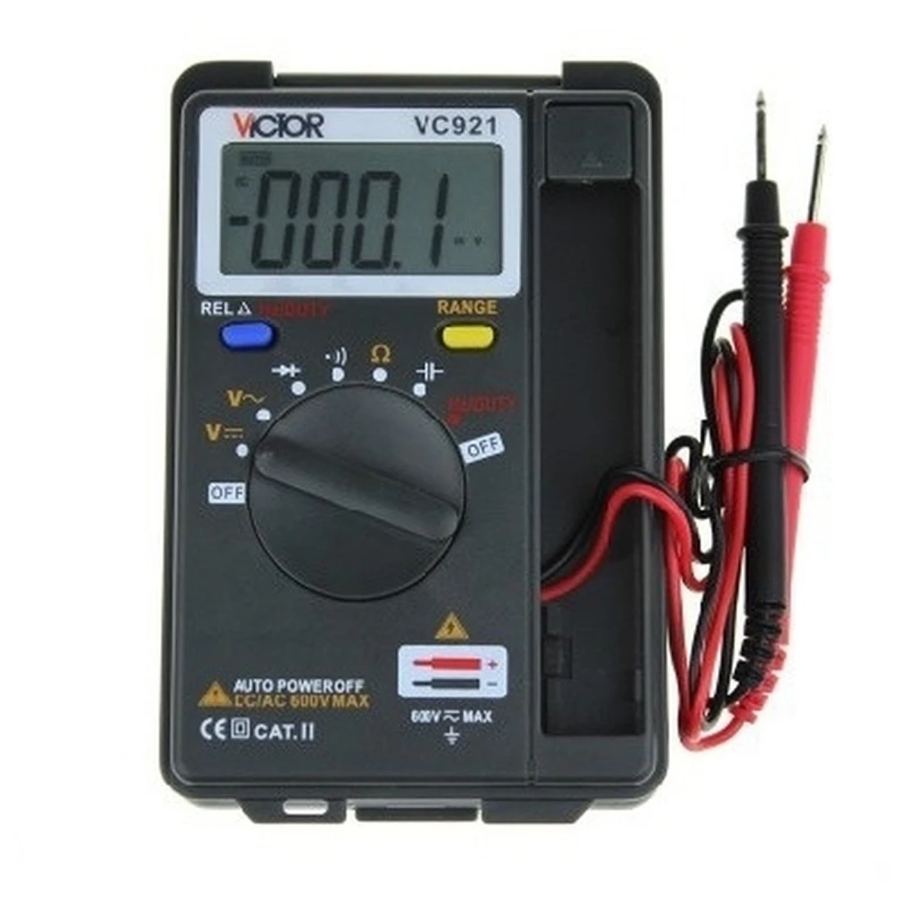 Multimetru compact autorange Victor VC921 cu ecran LCD și funcții avansate