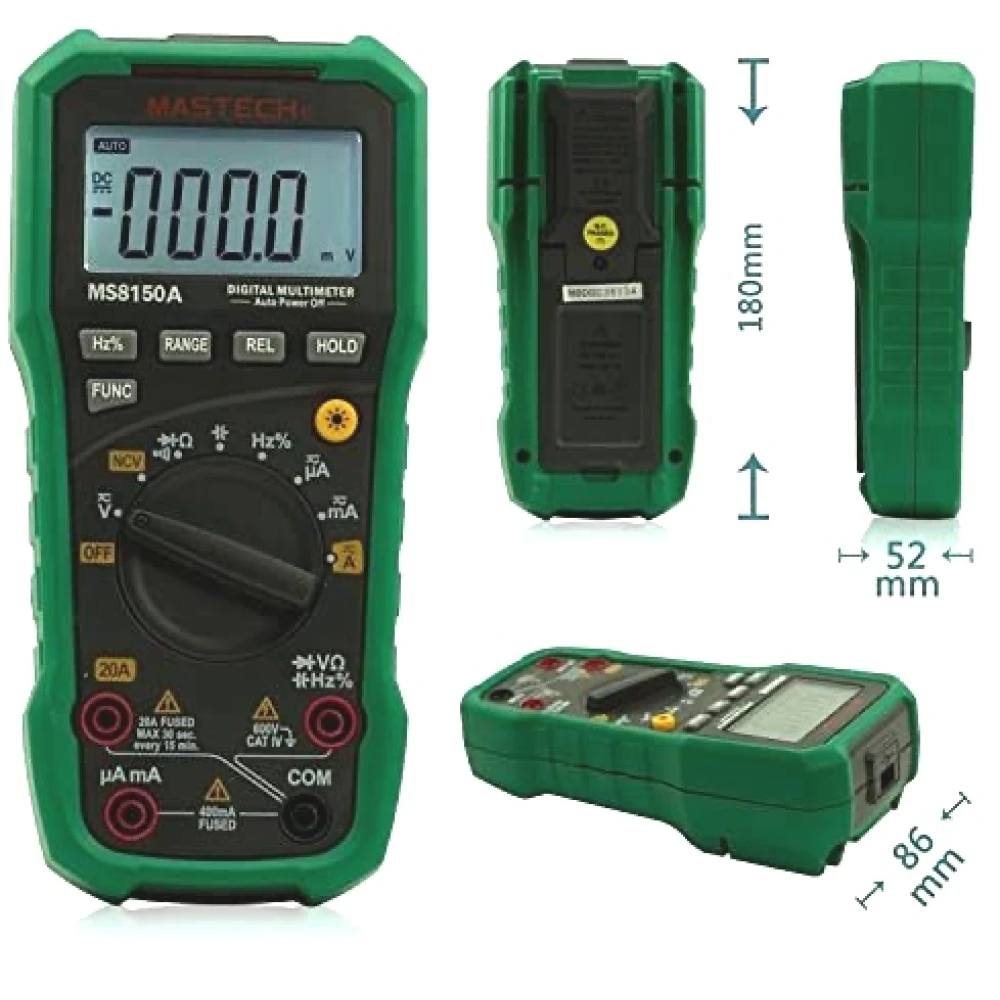 Multimetru digital Mastech MS8150A cu frecvență și capacimetru CAT3 CAT4