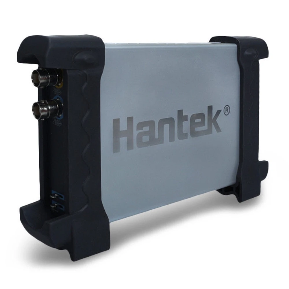 Osciloscopio USB Digital Hantek 6022BE conectado a PC portátil