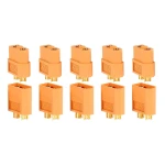 Pachet 10 conectori XT60 (5 femelă + 5 mascul) pentru baterii LiPo Amass