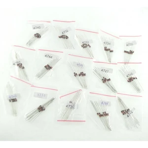 Pachet 150 diode Zener - 15 modele, 10 buc. din fiecare