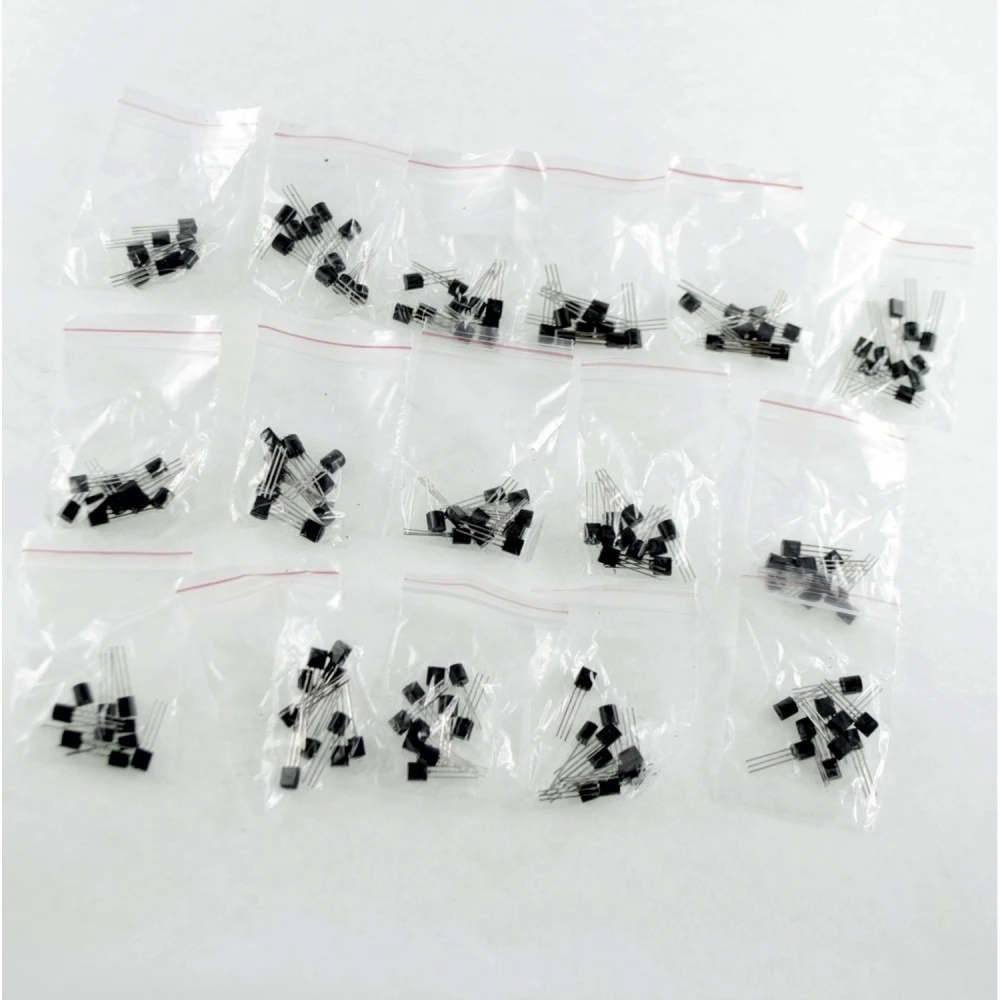 Pachet 160 tranzistori TO92 - 16 modele diferite, 10 din fiecare