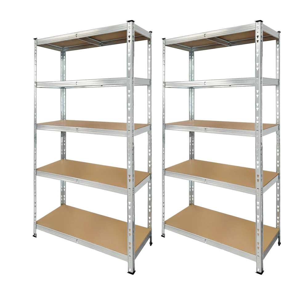 Pachet 2 rafturi metalice galvanizate 180x90x40 cm, rezistente și versatile