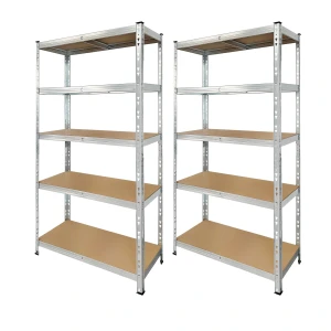 Pachet 2 rafturi metalice galvanizate 180x90x40 cm, rezistente și versatile