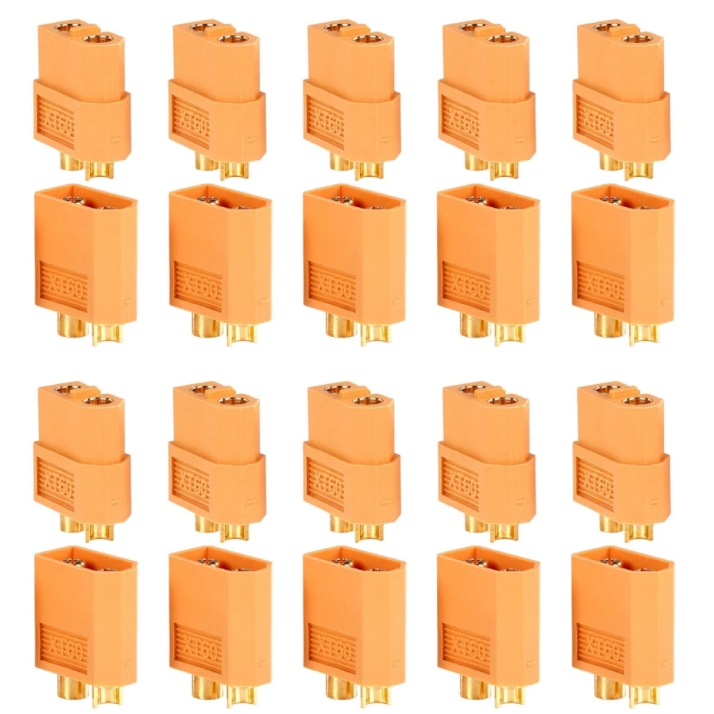 Pachet 20 conectori XT60 (10 femela + 10 mascul) Amass pentru baterii LiPo