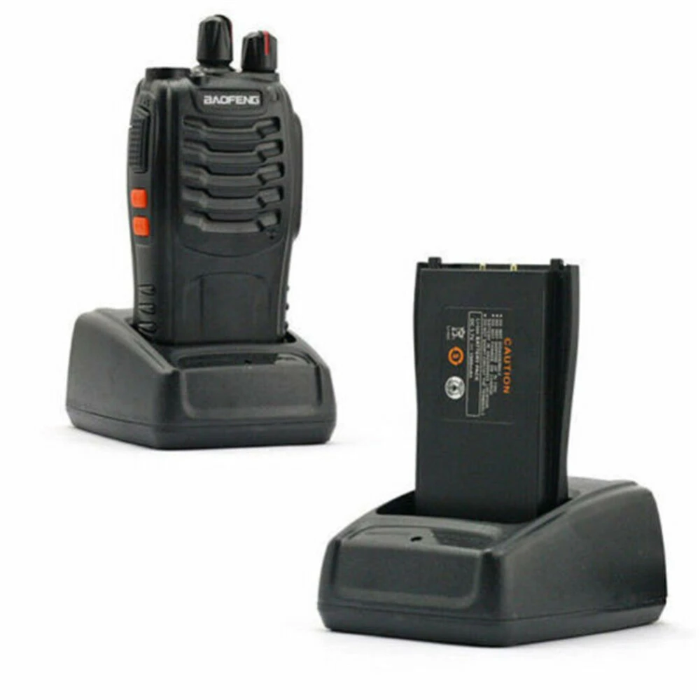 Pachet de 2 walkie talkie Baofeng BF-888S UHF 5W cu căști