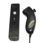 Pachet Wii Remote cu Motion Plus integrat și Nunchuck compatibil negru