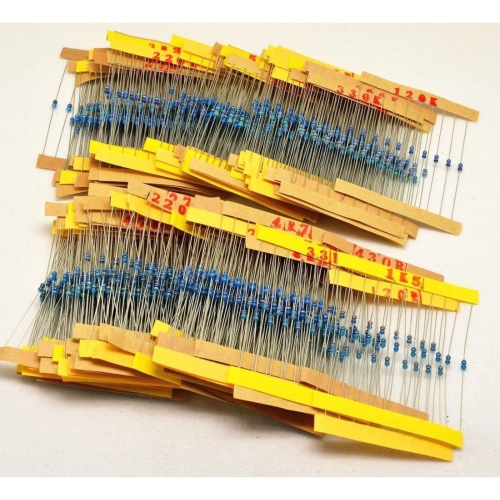 Pachet rezistențe 1/4W 1220 piese - 122 valori diferite