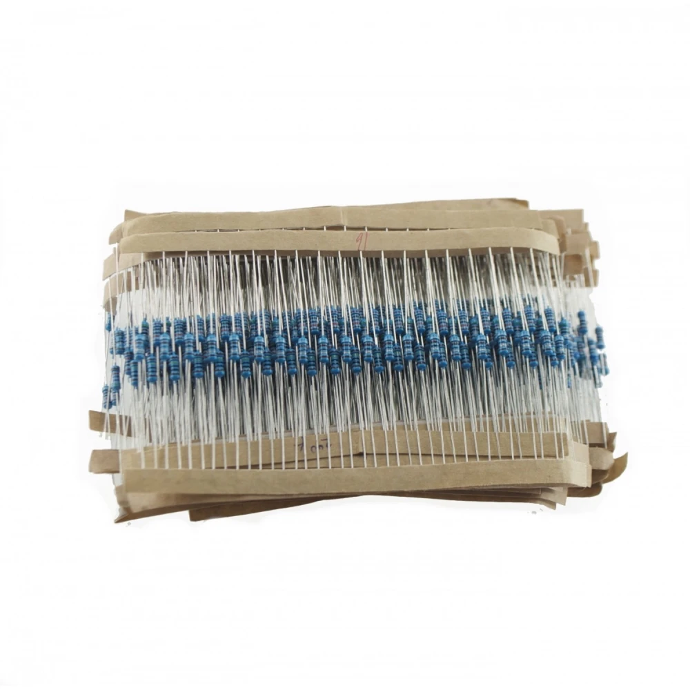 Pachet rezistențe 1/4W 820 bucăți cu 41 valori de la 1 Ohm la 1M Ohm