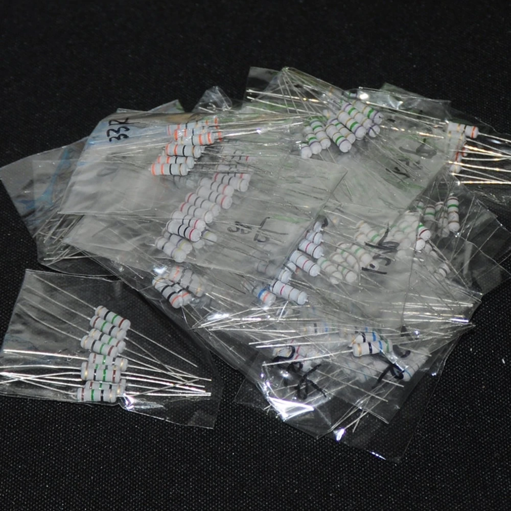 Pachet rezistențe 1W 230 buc. - 23 valori diferite de la 22 Ohm la 1M Ohm