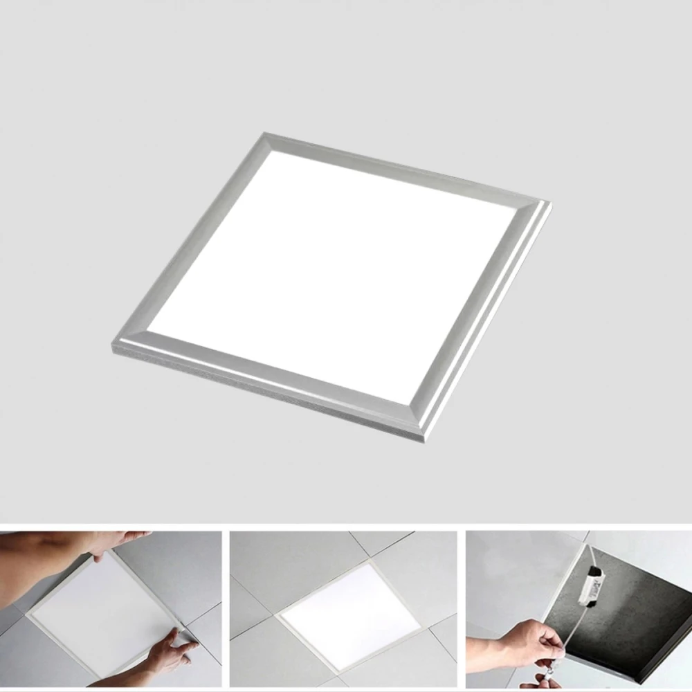 Panou LED Slim 30x30cm 12W ramă argintie 6000K