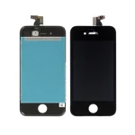 Ecran iPhone 4S negru cu touchscreen și sticlă, gata de instalare