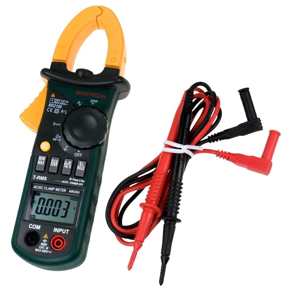 Cleste ampermetrică Mastech MS2108A autorange True RMS cu măsurare capacitate și frecvență