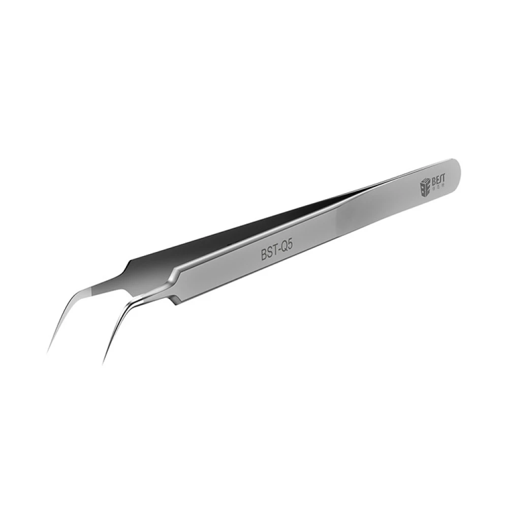 Pensetă curbată extrafină Best Q5 pentru componente electronice, cu precizie