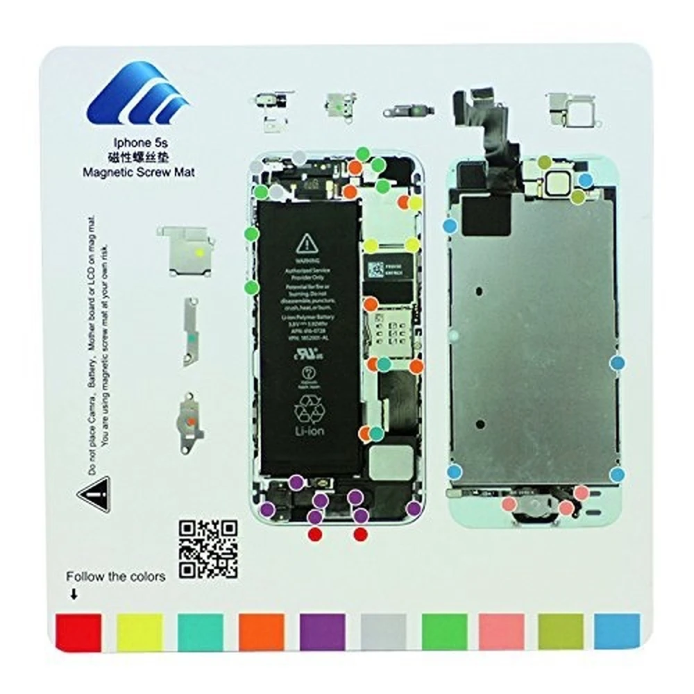 Tablă magnetică pentru organizarea șuruburilor iPhone 5S de satkit