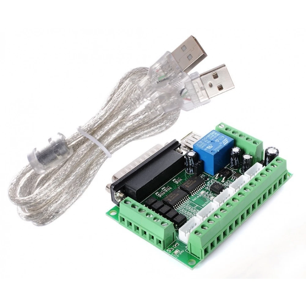 Placă controler CNC 5 axe Mach3 USB cu adaptor pentru motor pas cu pas