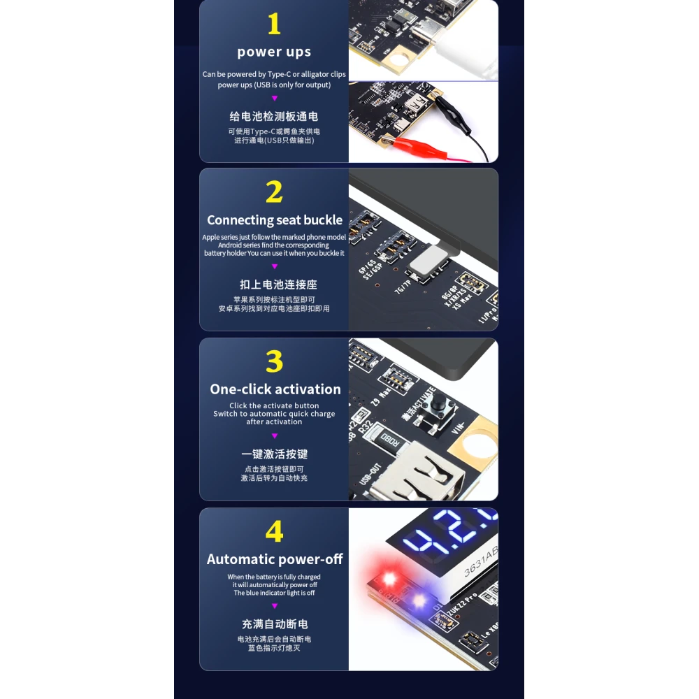 Placă de activare baterie Mechanic BA27 pentru iPhone și Android