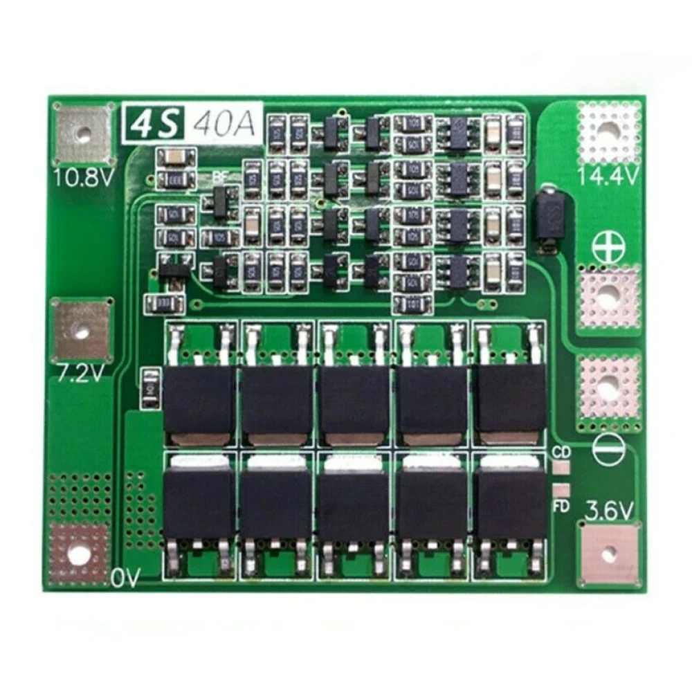 Placă de protecție PCB 4S 40A pentru baterie litiu, versiune îmbunătățită