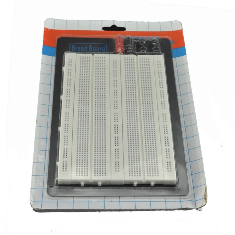 Placă de prototip 1660 puncte 21.5cm x 13cm cu bază metalică și alimentare