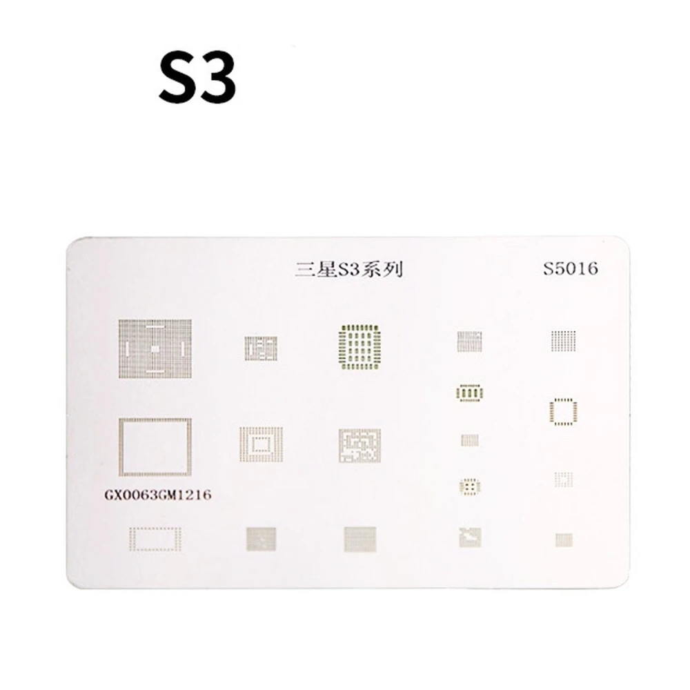 Placă stencil IC Samsung S3 pentru reparații și lipire BGA precisă