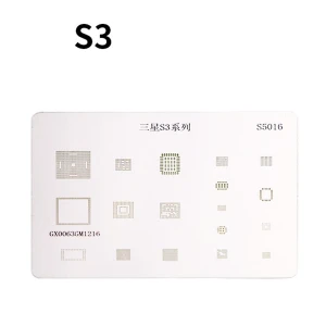 Placă stencil IC Samsung S3 pentru reparații și lipire BGA precisă