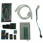 Programator universal USB Minipro TL866A cu ICSP și 5 socketuri pentru microcontrolere
