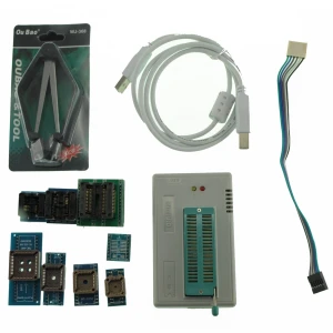 Programator universal USB Minipro TL866A cu ICSP și 5 socketuri pentru microcontrolere