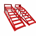 Rampe de Oțel pentru Mașină 2 Tone (4.400 lbs) — Set de 2 Rampe de Serviciu Portabile pentru Schimb de Ulei și Întreținere, Roșii TSX TOOL