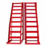 Rampe de Oțel pentru Mașină 2 Tone (4.400 lbs) — Set de 2 Rampe de Serviciu Portabile pentru Schimb de Ulei și Întreținere, Roșii TSX TOOL