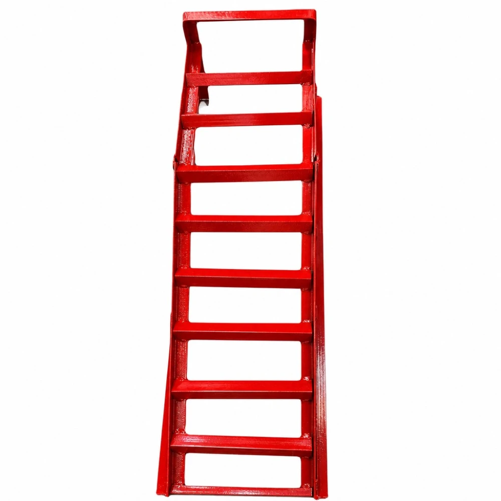Rampe de Oțel pentru Mașină 2 Tone (4.400 lbs) — Set de 2 Rampe de Serviciu Portabile pentru Schimb de Ulei și Întreținere, Roșii TSX TOOL