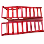 Rampe de Oțel pentru Mașină 2 Tone (4.400 lbs) — Set de 2 Rampe de Serviciu Portabile pentru Schimb de Ulei și Întreținere, Roșii TSX TOOL