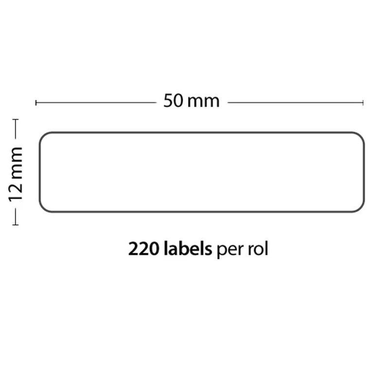 Rolă de 220 etichete adezive compatibile Dymo 99017, 50x12mm