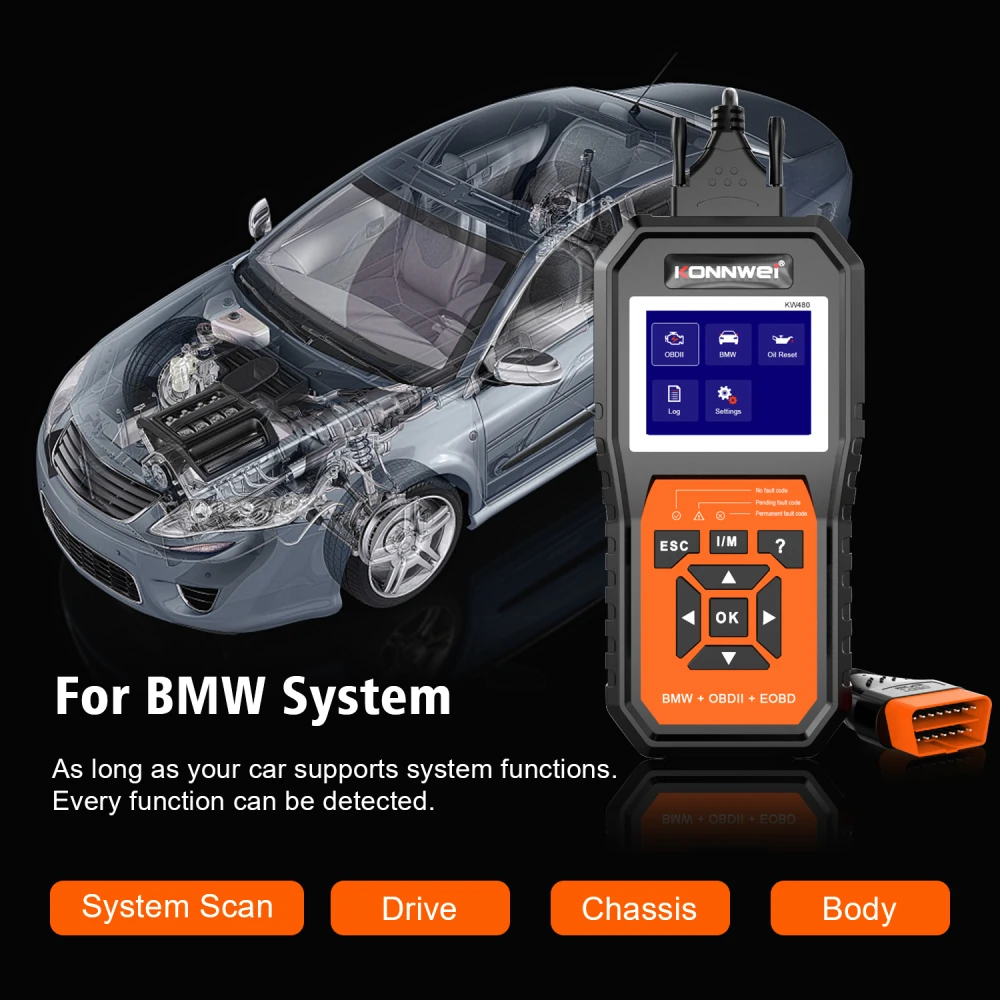 Scanner de diagnoză BMW Konnwei KW480 - OBD2 pentru BMW