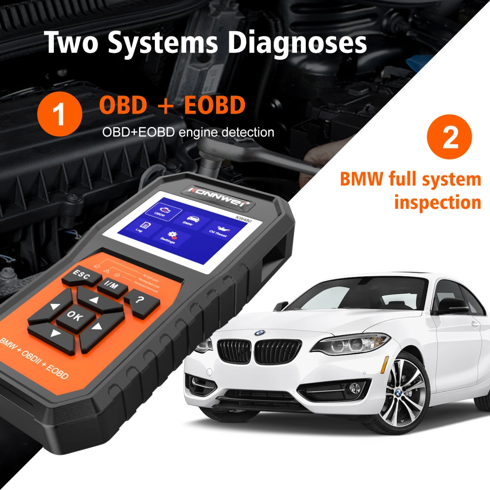Scanner de diagnoză BMW Konnwei KW480 - OBD2 pentru BMW
