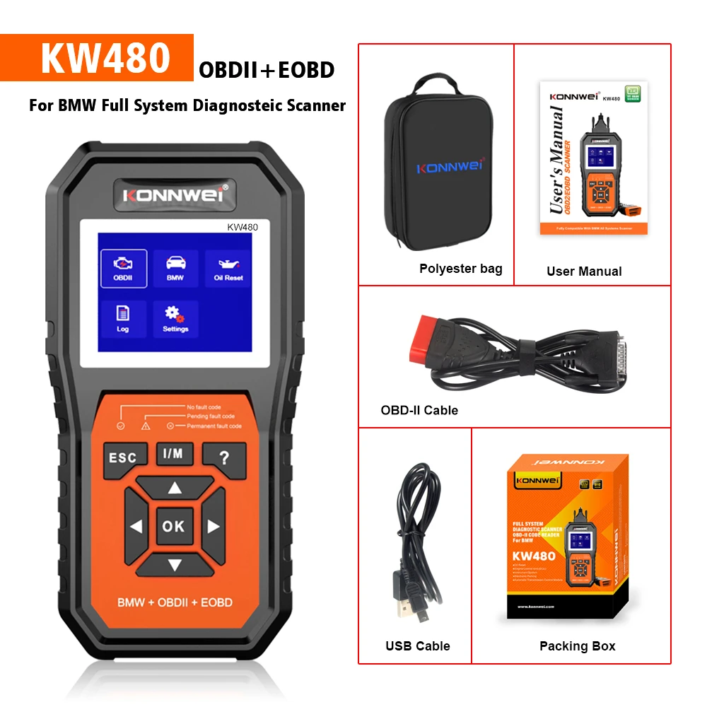 Scanner de diagnoză BMW Konnwei KW480 - OBD2 pentru BMW